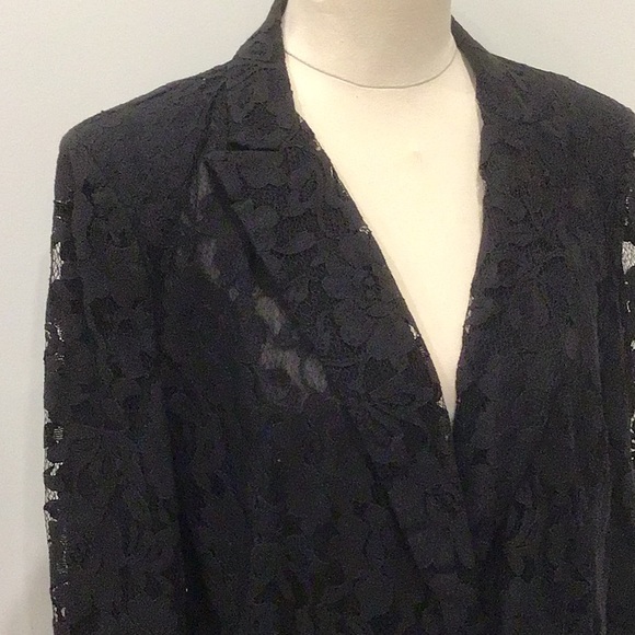 DKNY black lace blazer, size 12 - Picture 2 of 6